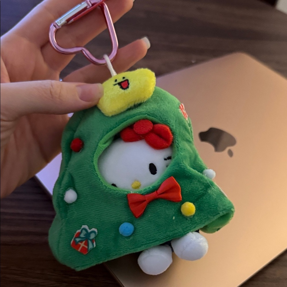 Hello Kitty Christmas Plush Keychain! Nwt